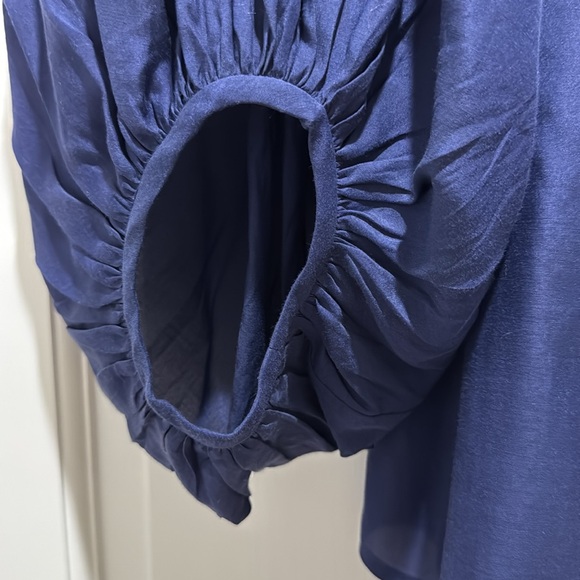 Diane von Furstenberg Royal Blue Cotton/Silk Blouse - Picture 2 of 6